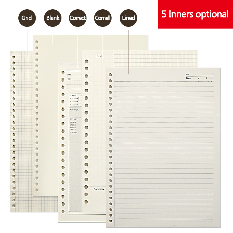 A5 B5 Line Grid 20Holes Loose- - огляд і ціна Notebook Dotted A5