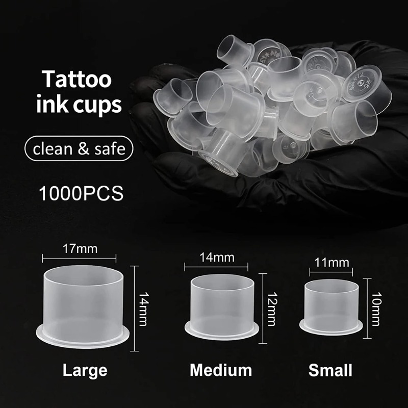 100Pcs Plastic Tattoo Ink Cups - огляд і ціна Calligraphy Ink Bottle